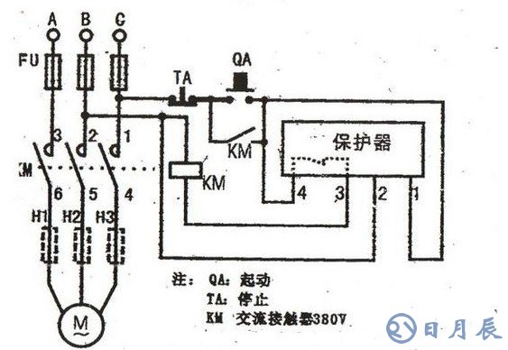 電機(jī)過載保護(hù)器接線圖詳解