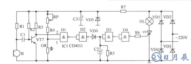 一文解析三極管組成的光控開關電路原理圖