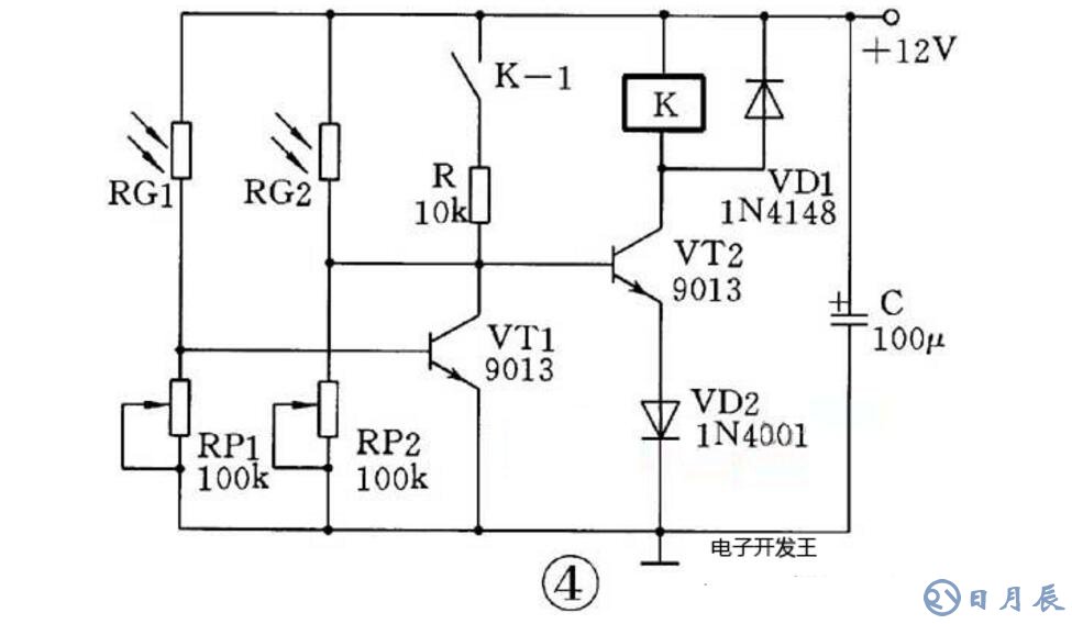 三極管組成的光控開關電路原理圖_四款光控開關電路圖