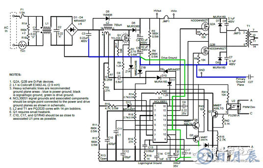 On Semi公司推出了LED驅動器評估板NCL30051電路解決方案