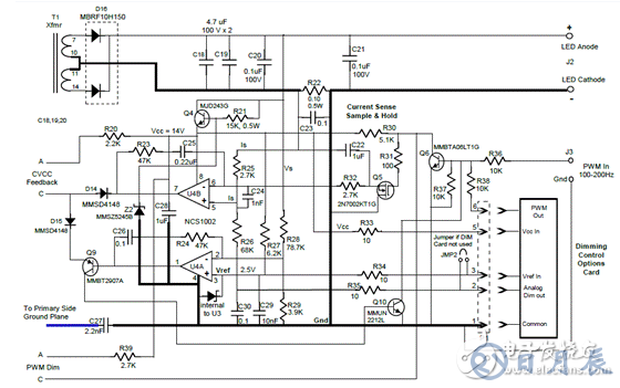 On Semi公司推出了LED驅動器評估板NCL30051電路解決方案