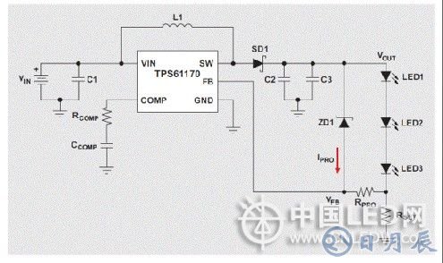 基于高亮度LED升壓轉換器的開路保護設計