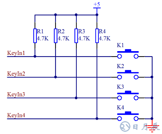 單片機獨立式按鍵和矩陣式按鍵電路設計